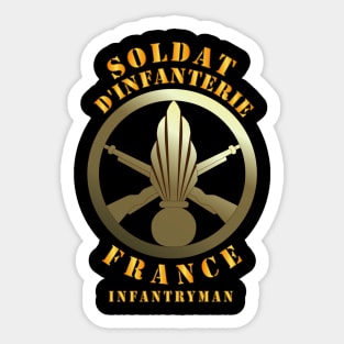 France - French Military Infantry Beret Cap Badge Sticker